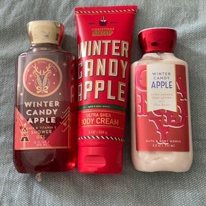 Bath and Body Works Winter Candy Apple Bath Set